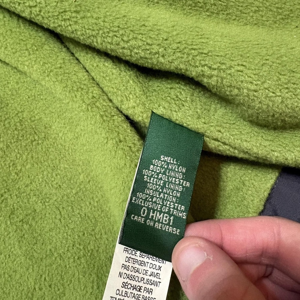 L.L.Bean Jacket Boys Large 14-16 Gray Green Fleece Lined Hooded Ski Snow Winter - Picture 10 of 16